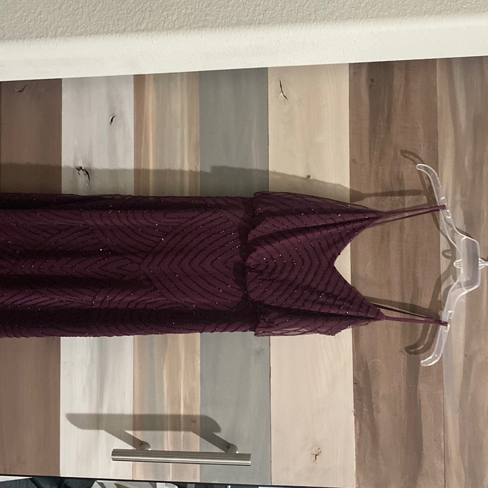 Adrianna Papell floor length beaded dress